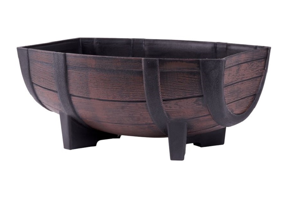 Virágcserép Woodeff barel 41x29x19 cm 256804, palisander, hordó