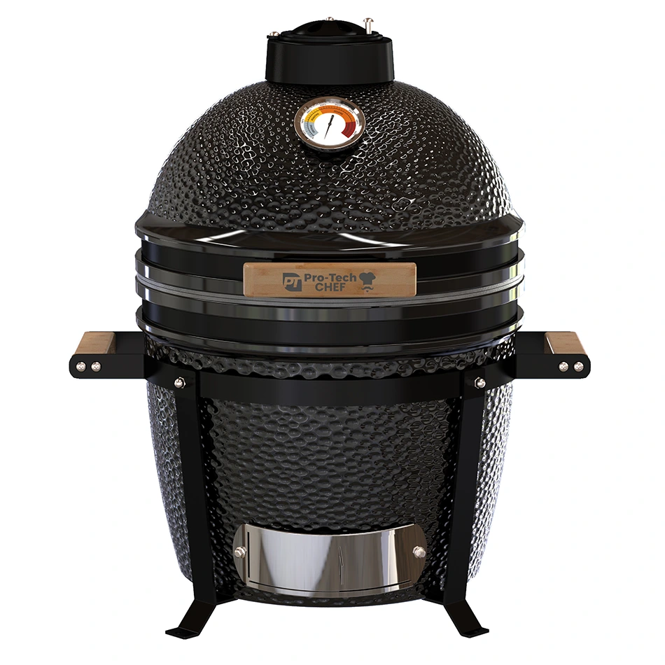 Kamado Egg 16T grill, rács átmérője 33,5 cm, fekete