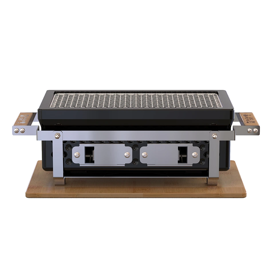 Hordozható japán Hibachi 23" grill, fekete