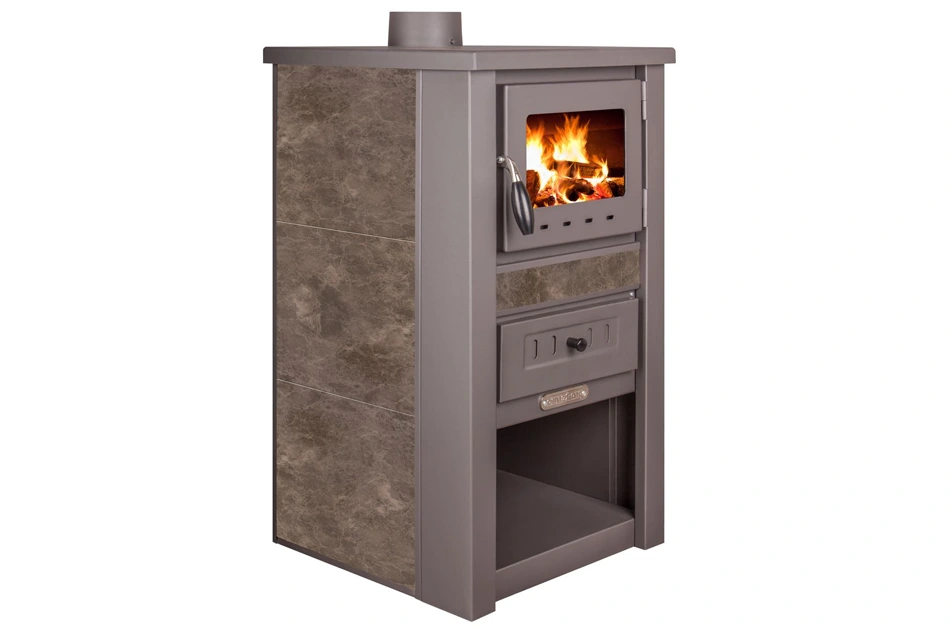 Kandalló kályha Nova Ceramic, 7,5 kW, 120 mm, mokka