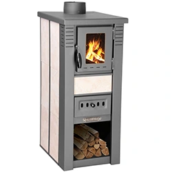 Kandalló kályha Pro Lava Ceramic, 6,5 kW, 120 mm, bézs