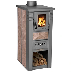 Kandalló kályha Pro Lava Ceramic, 6,5 kW, 120 mm, mokka