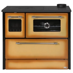Szilárd tüzelésű tűzhely 701-G OMEGA Kuzine, 9,18 kW, cappuccini,jobb oldali kimenet