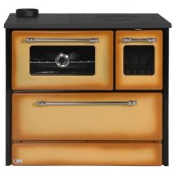 Szilárd tüzelésű tűzhely 701-G OMEGA Kuzine, 9,18 kW, cappuccino,bal oldali kimenet