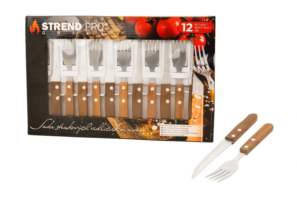 Steak evőeszköz készlet Strend Pro Grill12 db