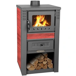 Kandalló kályha Nova Ceramic, 7,5 kW, 120 mm, piros