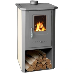 Kandalló kályha Thalia Pella, 5,4 kW, 120 mm, bézs