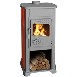 Kandalló kályha Bella Thalia, 5,4 kW, 120 mm,piros