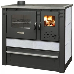 Szilárd tüzelésű tűzhely Panonia, 10,5 kW,fehér,bal oldali kimenet