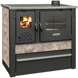 Szilárd tüzelésű tűzhely  Panonia, 10,5 kW, mokka,jobb oldali kimenet