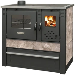 Szilárd tüzelésű tűzhely Panonia, 10,5 kW, mokka,bal oldali kimenet