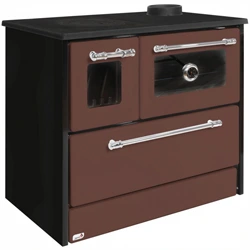 Szilárd tüzelésű tűzhely 701-G OMEGA Kuzine, 9,18 kW, barna,jobb oldali kimenet