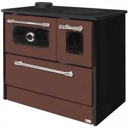 Szilárd tüzelésű tűzhely  701-G OMEGA Kuzine, 9,18 kW, barna,bal oldali kimenet