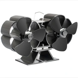FLAMINGO kétfejű tűzhelyventilátor, fekete